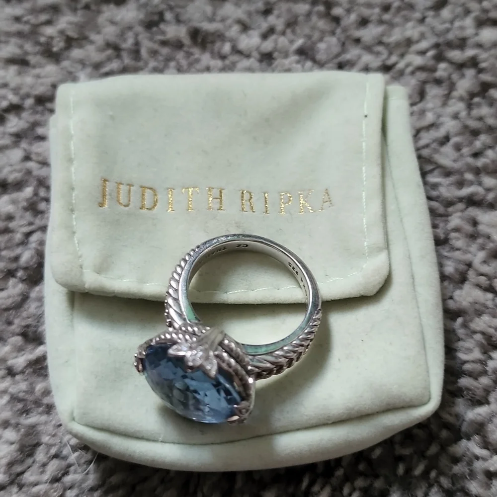 Judith ripka huge aqua ring. - Picture 5 of 5